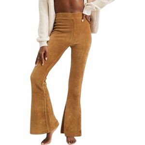 Aerie Women’s Groove On Velour Hi-Rise Flare Leggings  Sz XL‎